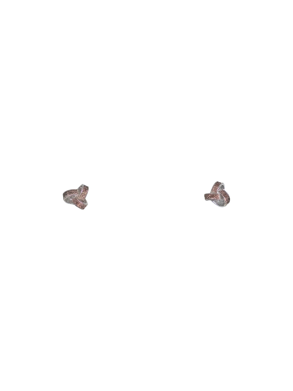 Delicate Rose Gold Knot Stud Earrings - Women Jewelry Earrings